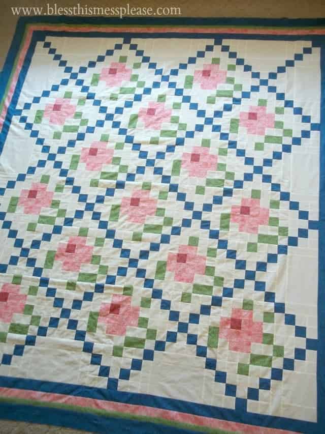 Mosaic Rose Quilt Top - Bless This Mess