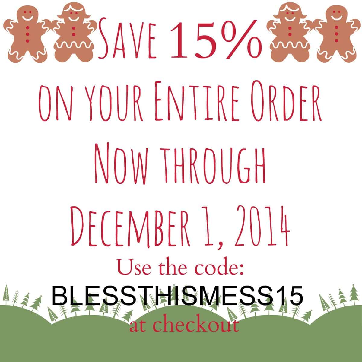 Black Friday/Cyber Monday Coupon for my Etsy Shop! Bless This Mess