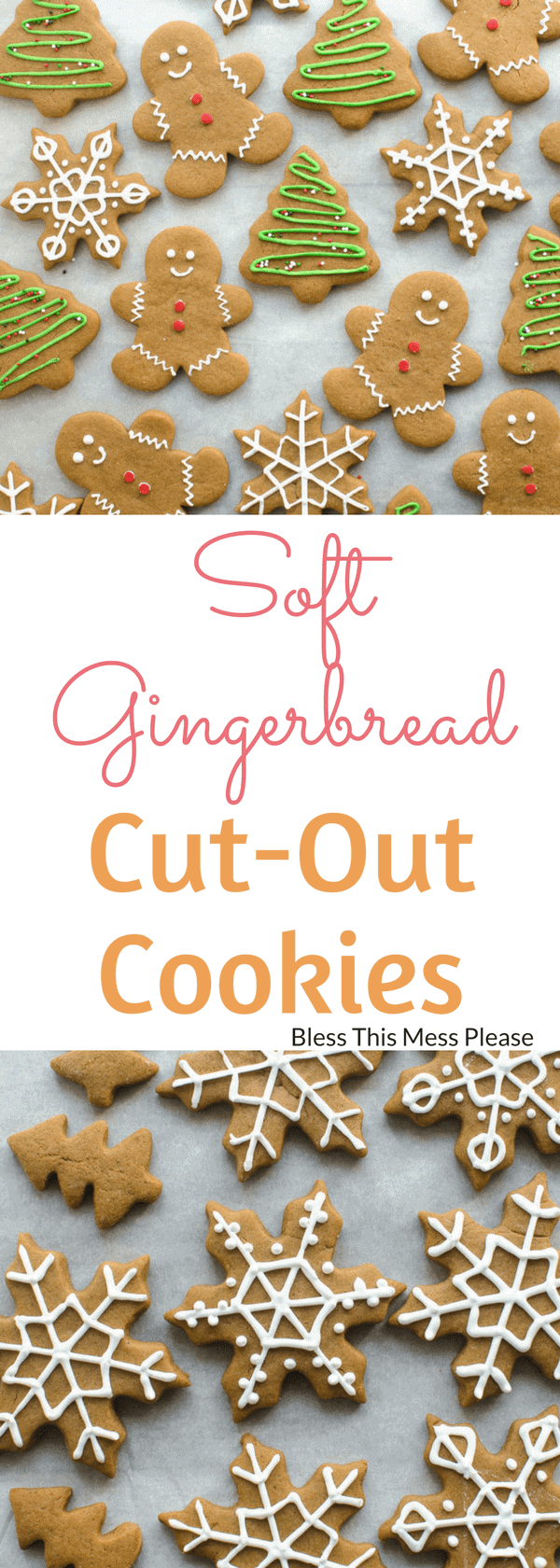 Soft Gingerbread Cut-Out Cookies - Bless This Mess