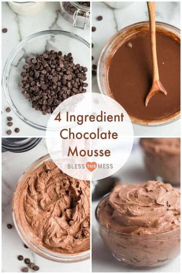 4 Ingredient chocolate mousse recipe!