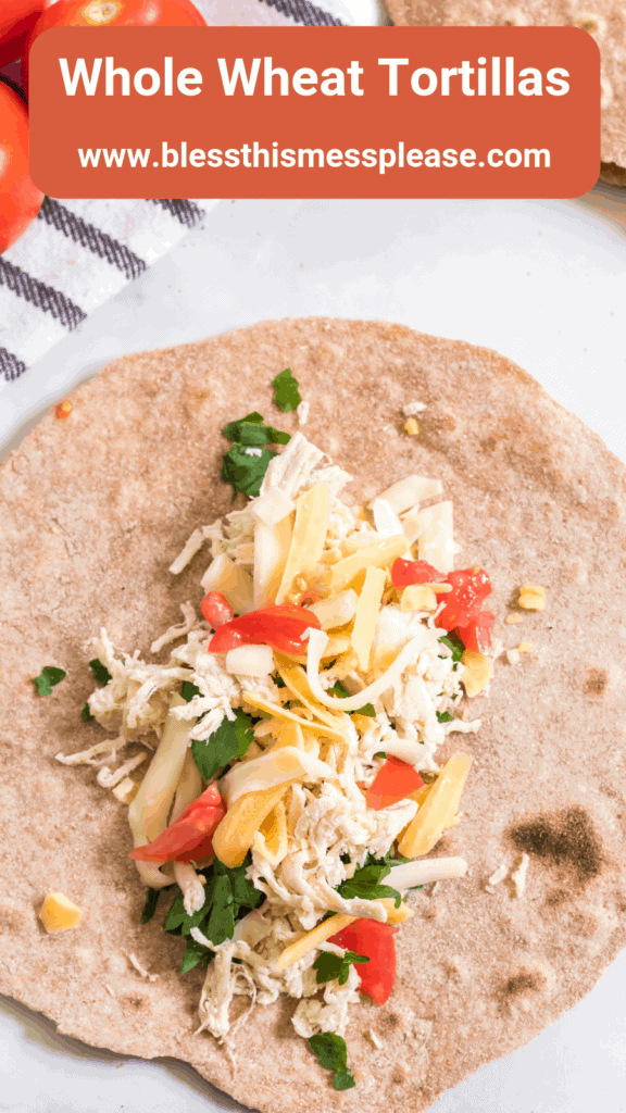 Hearty and healthy, whole wheat tortillas are beyond simple to make and go great with bold flavored wraps, tacos, and gyros!