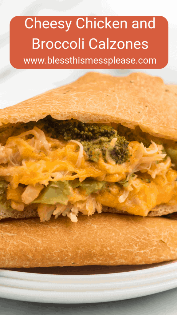 Cheesy chicken and broccoli calzones are gooey bites of pizza-reminiscent goodness that are easy to make and enjoy!