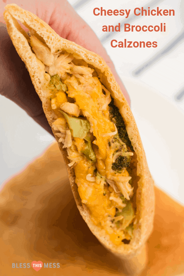 Cheesy chicken and broccoli calzones are gooey bites of pizza-reminiscent goodness that are easy to make and enjoy! 