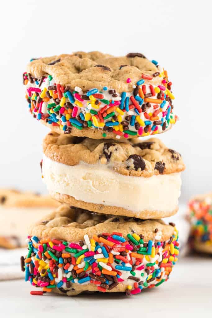 stack of ice cream sandwiches