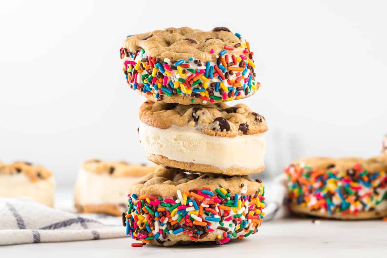 Chocolate Chip Cookie Ice Cream Sandwiches