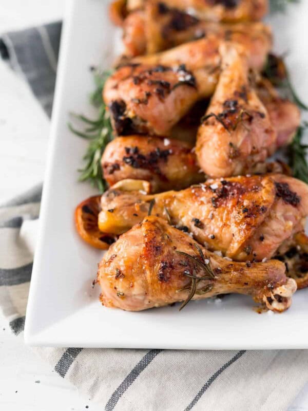 Image of oven roasted chicken drumsticks