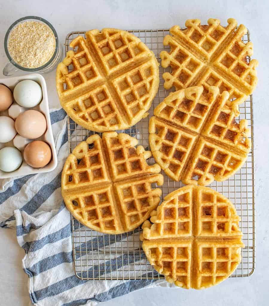 Taco Topped Cornbread Waffles Recipe