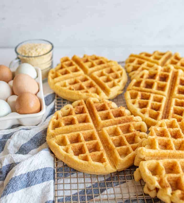 Cornbread Waffles Recipe with Pulled Pork, Beans and Slaw