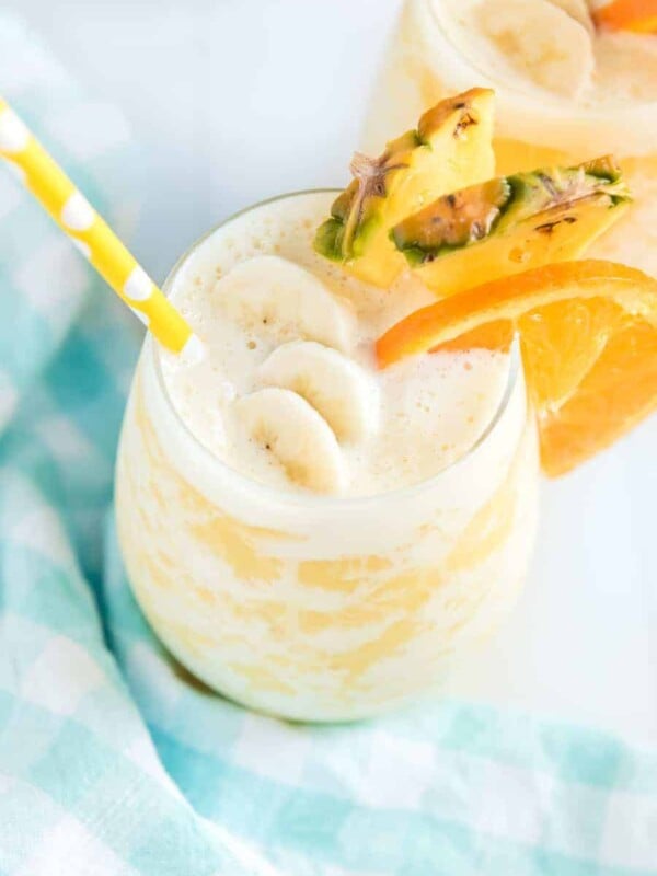 orange pineapple banana smoothies