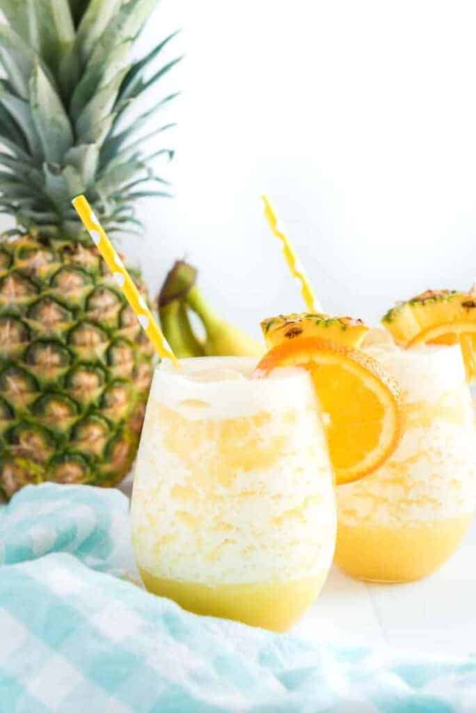 orange pineapple banana smoothies