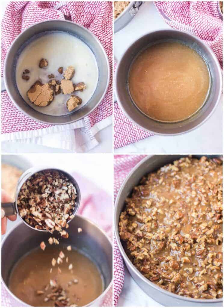 photo collage of broiled nut icing