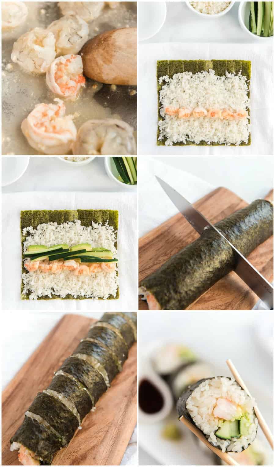 easy shrimp sushi roll recipe how to images