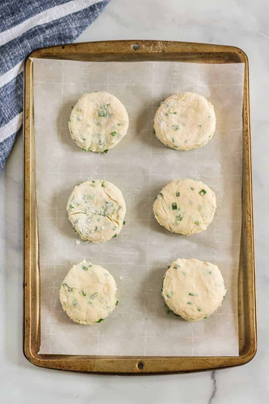 Buttery and flakey, Homemade Chive Biscuits melt in your mouth and have a just-perfect, subtle oniony taste that goes great with any meal of the day.