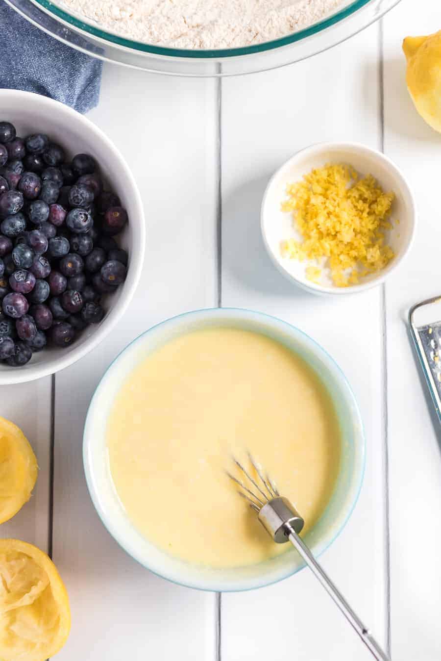 Homemade Blueberry Lemon Muffins