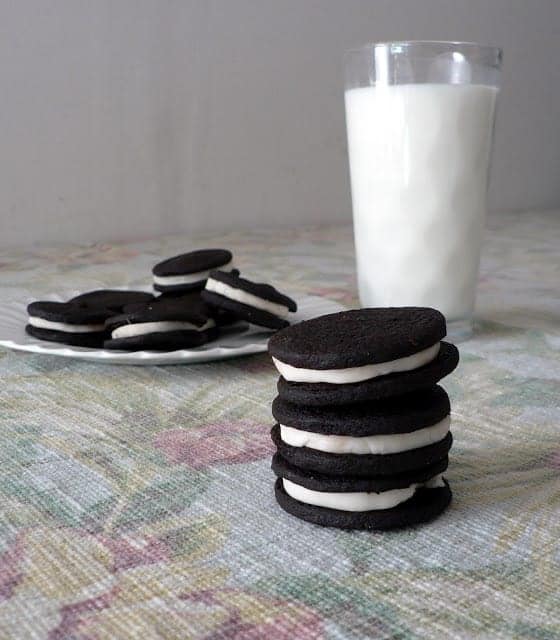 You have to try this easy recipe for homemade oreo cookies so much better than store bought! Crunchy chocolate cookies filled with a sweet vanilla cream.