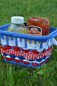 Easy Red White and Blue Condiment Caddie