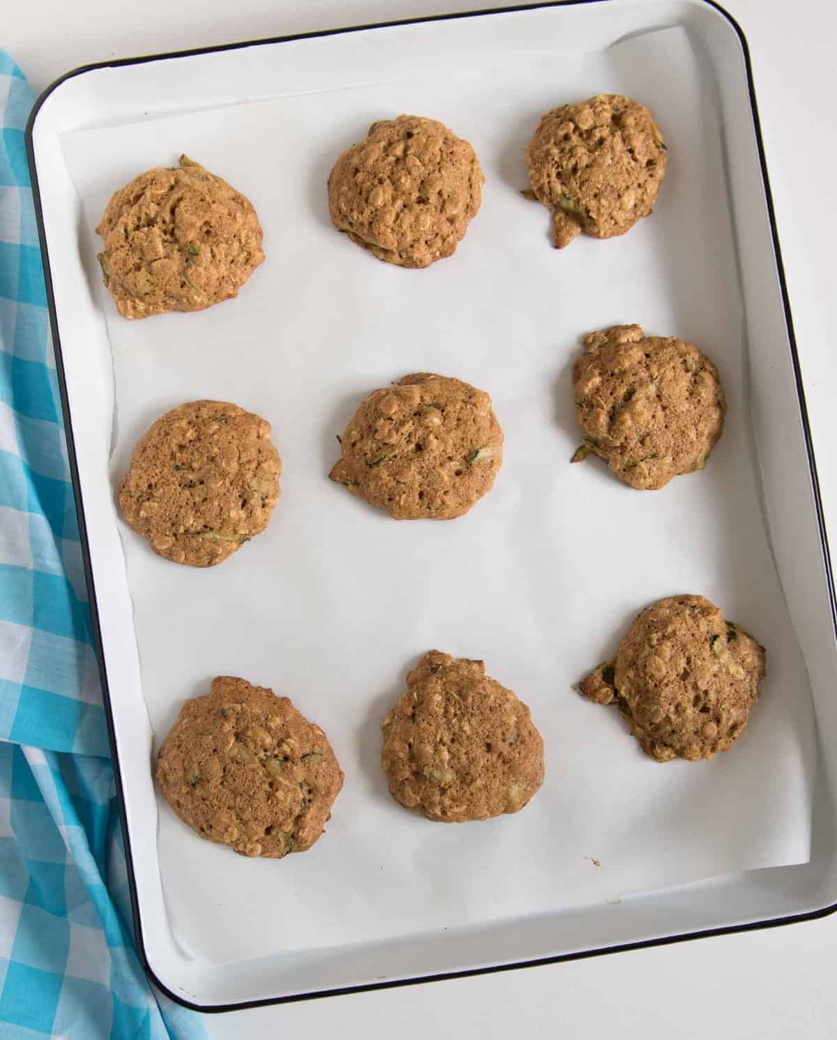 Zucchini Oatmeal Cookies are surprisingly light and fluffy cookies made from oats and shredded zucchini.
