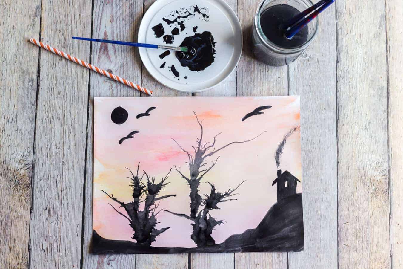 Image of a Spooky Tree Painting