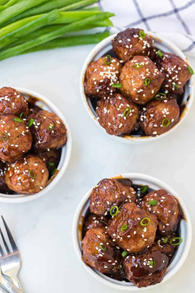 Crockpot Honey Teriyaki Meatballs — Bless this Mess