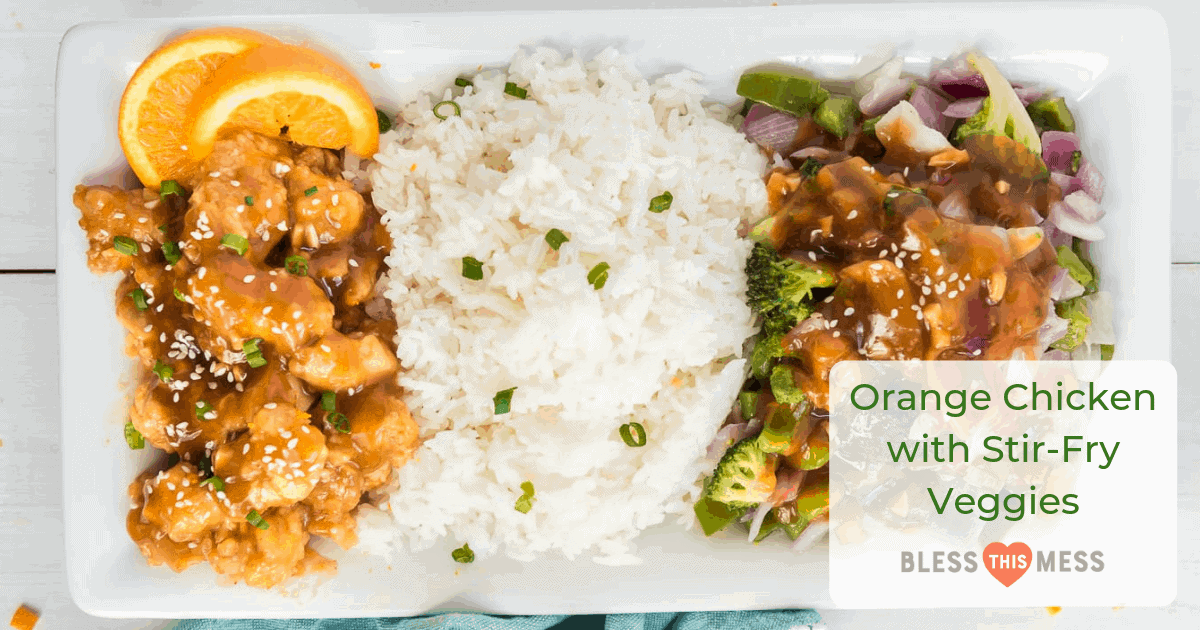 Orange Chicken with StirFry Veggies Bless This Mess