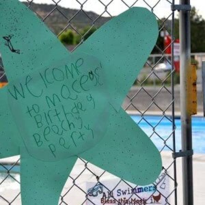 welcome to the birthday beach party sign