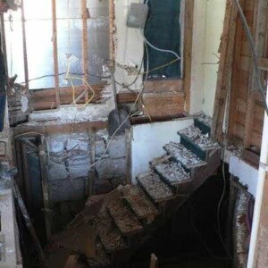 basement after some demolitions