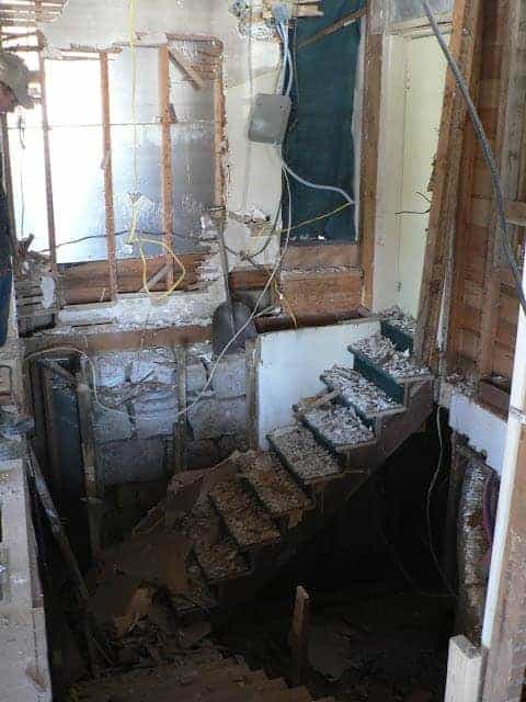 basement after some demolitions