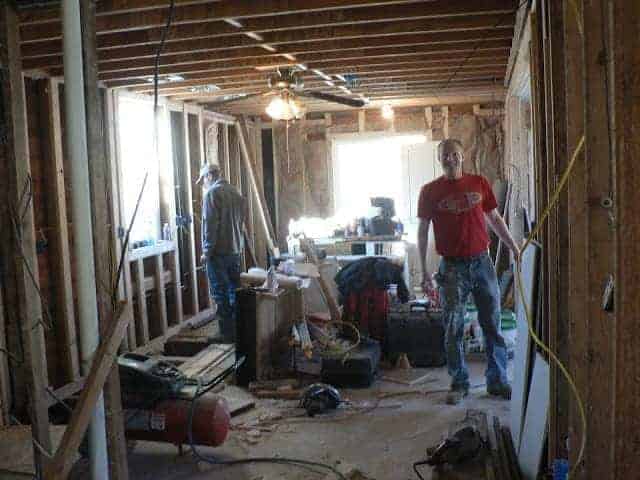 home renovation before insulation or drywall