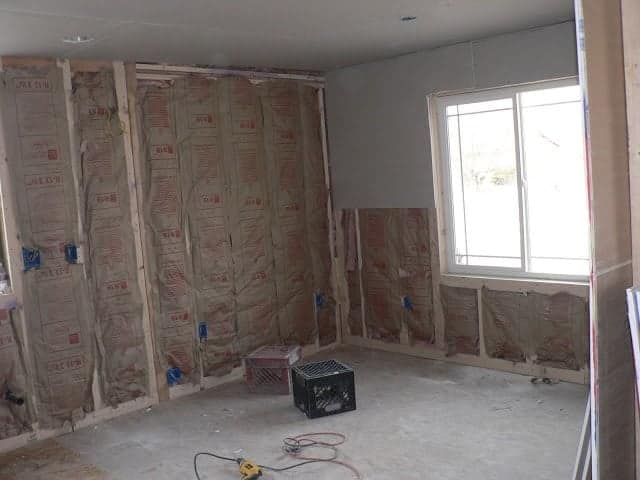walls before sheetrock