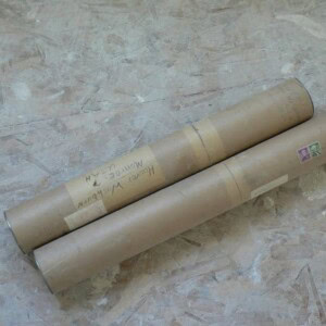rolls of art and mail found in the walls
