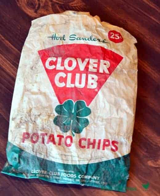 our biggest mess: Things found in the wall of the house, and old potato chop bag from "Clover Club" costing only $.25 cents