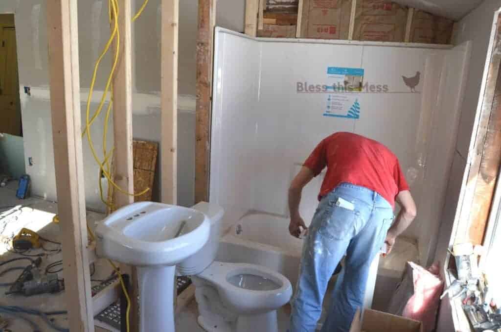 adding a bathroom, how to install a toilet and sink, remodeling before and after pictures, bonus room makeover