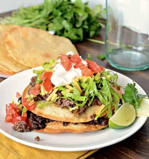 steak carnita recipe, tostada recipe, how to make tostada shells