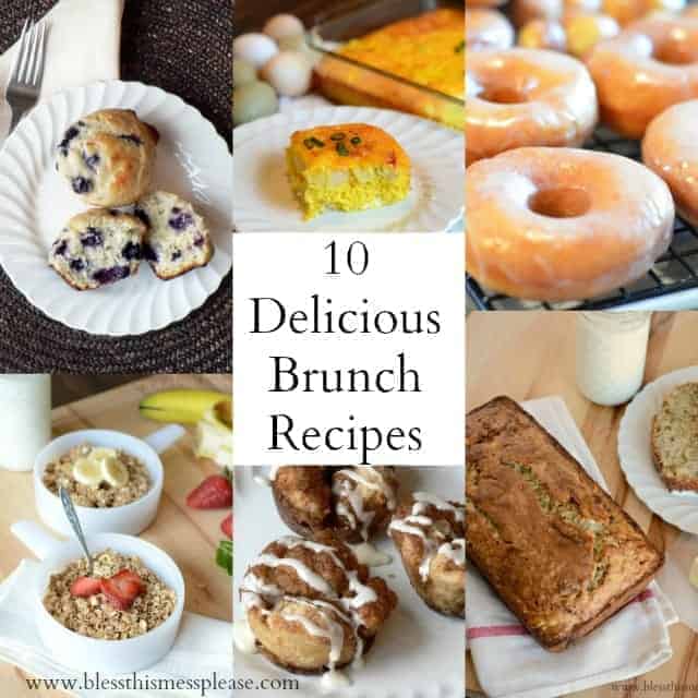Title Image for 10 Delicious Brunch Recipes with examples of 6 brunch foods