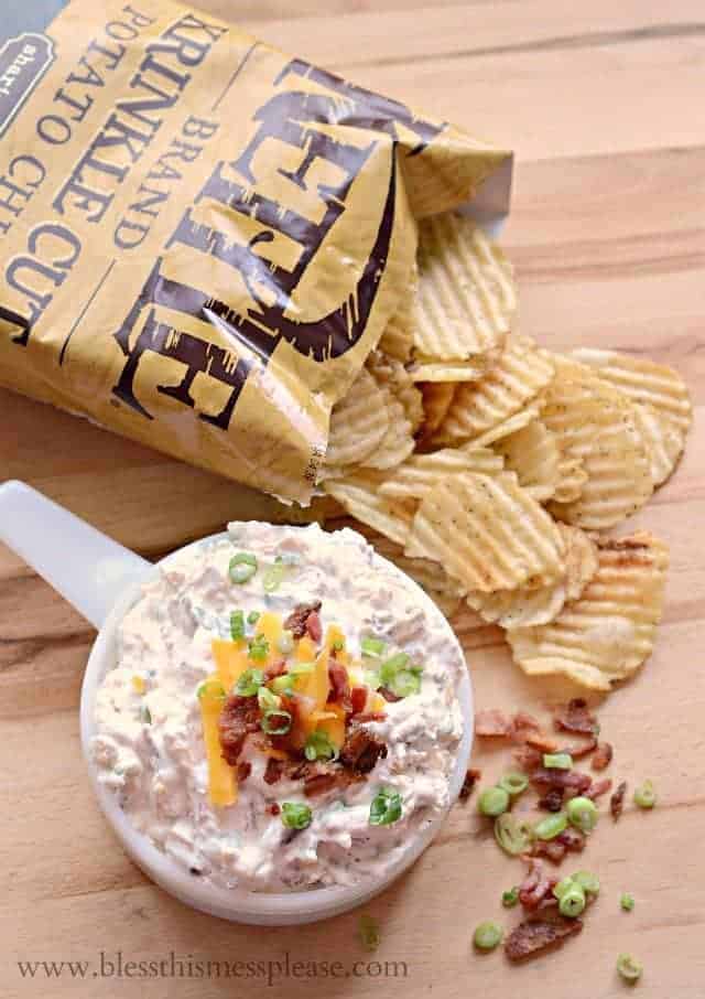 Kettle Brand chips with dip