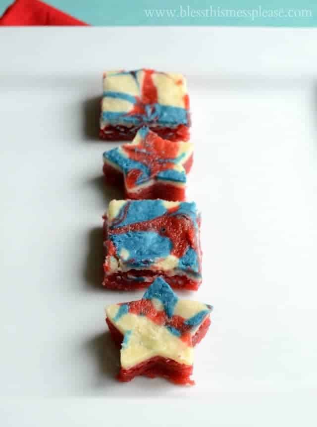 Red White and Blue Cheesecake Bars mmmmm