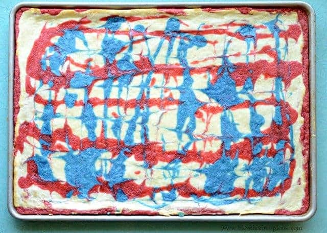 red white and blue cheese cake bars1