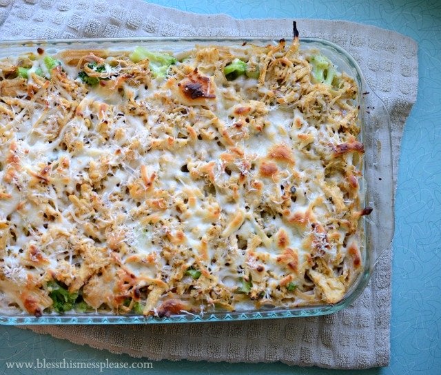 Healthy Tetrazzini with Chicken and Broccoli