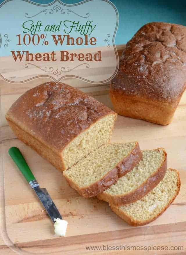 Whole wheat bread that's soft and fluffy!