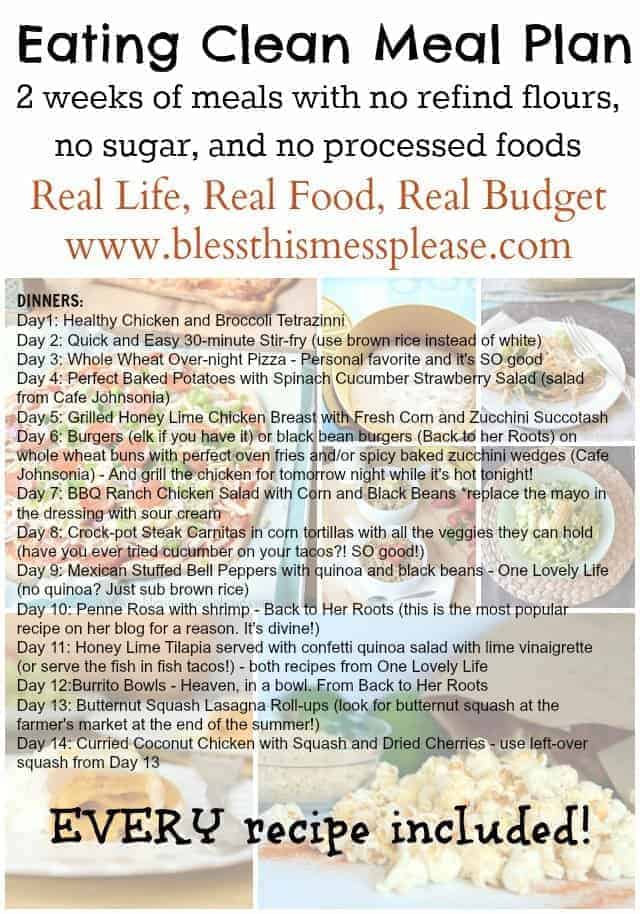 30 Day Weight Loss Meal Plan With Shopping List