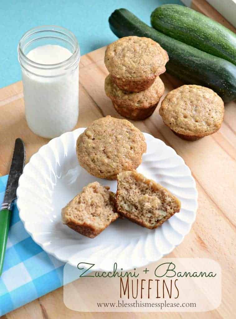 banana and zucchini muffins