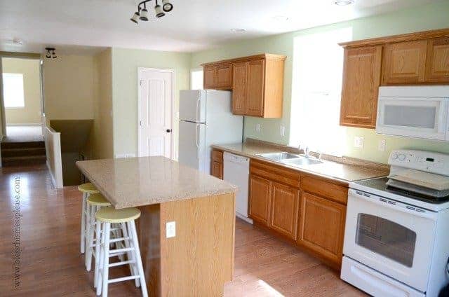 kitchen and hall, open floor plans