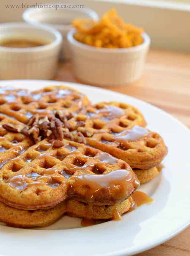 Best Pumpkin Spice Waffles 