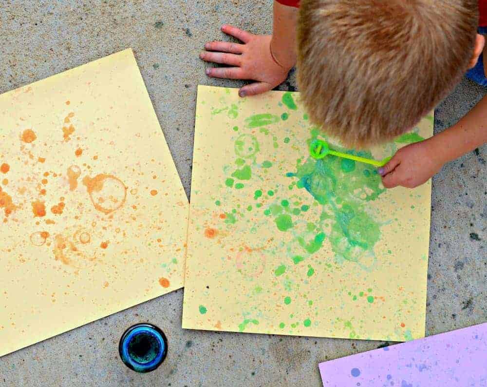 bubble art done with different colors