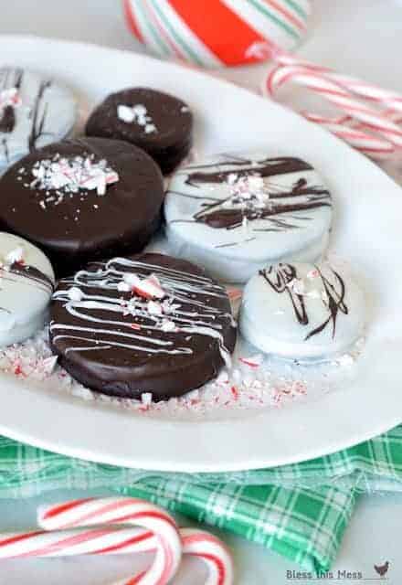 Chocolate covered homemade mint oreos for Christmas cookies