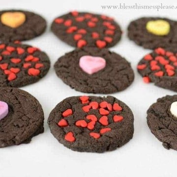 Rich Dark Chocolate Valentine's Cookies