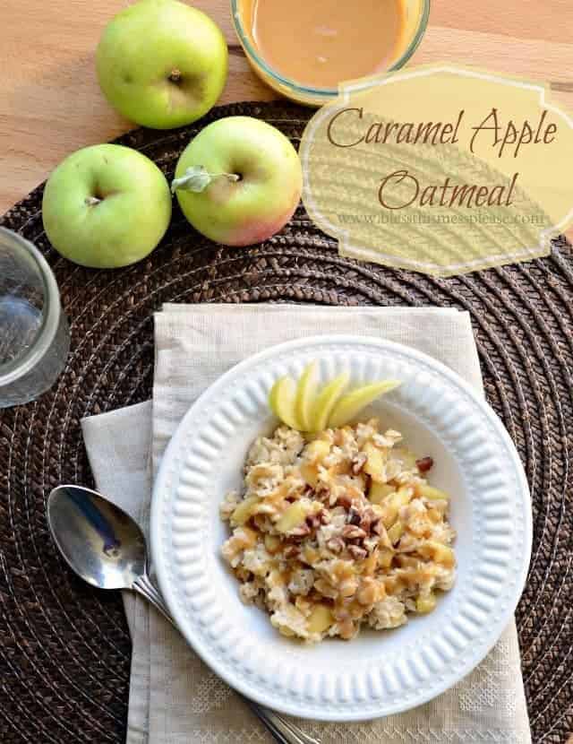 Quick and Healthy Caramel Apple Oatmeal