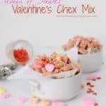 Quick and easy Chex Mix made with conversation hearts, sprinkles and is perfect for Valentine's Day.