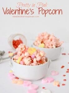 Pretty in Pink Valentine's Popcorn that is quick, easy and perfect for a party.