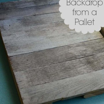 DIY Photo Backdrop from a Pallet